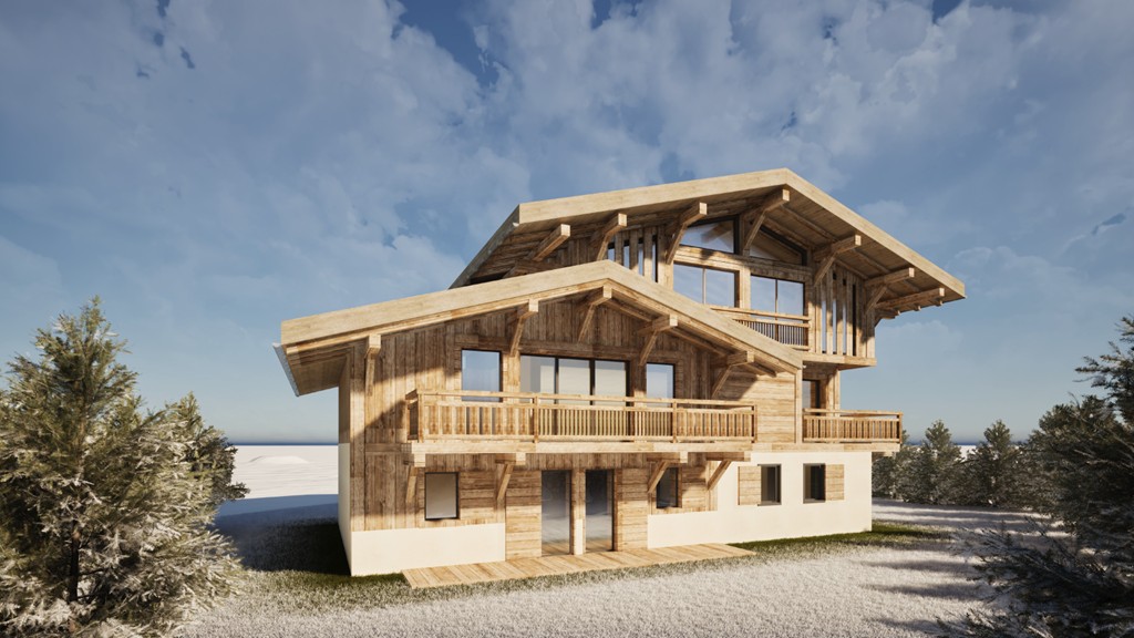 Esquisse hiver — vue sud-ouest